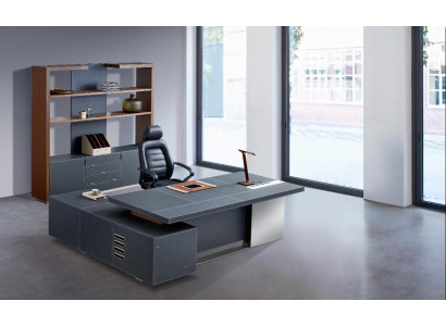 Moderner Aktenschrank aus MDF und Edelstahl in eleganter Farbgebung