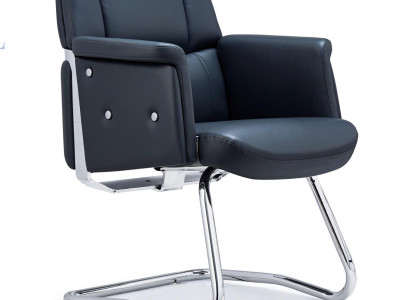 Lederstuhl in Schwarz – Elegantes, modernes Design