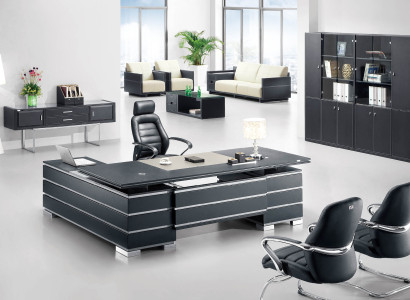 Moderner Aktenschrank aus MDF und Edelstahl in Schwarz