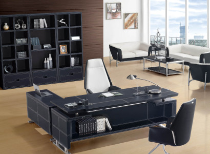 Moderner Aktenschrank aus MDF und Edelstahl in Holzoptik