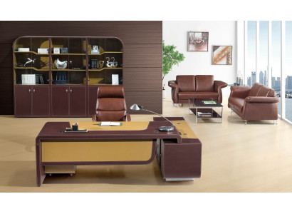 Moderner MDF-Eckschreibtisch mit PVC in Abgebildeter Farbe