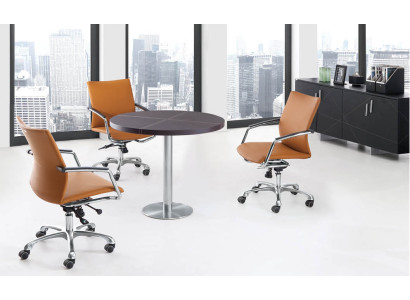 Moderner Chesterfield-Gartenstuhl aus Leder in Schwarz