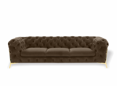 Samtsofa in verschiedenen Farben und Stilrichtungen