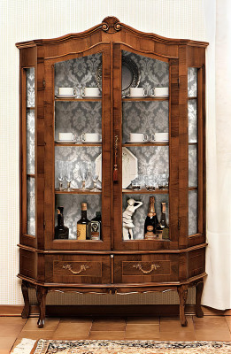 Anrichte Regal Schrank Glas Schränke Vitrinen Italienische Möbel Glasschrank Neu