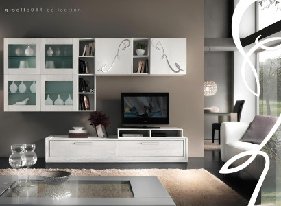 Wohnzimmer Wohnwand tv Wand Anbauwand Möbel  rtv Wohnwände Schrank Regal Möbel