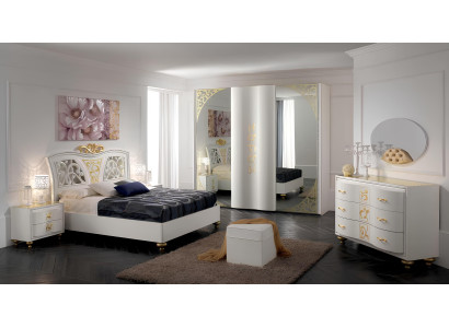 Luxus Bett Modern Betten Holz Gold Bettrahmen Doppel Bettgestelle Design Neu