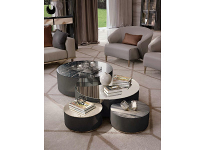 Couchtisch Wohnzimmer Sofa Designs Italienische Möbel Bizzotto Edelstahl Rund