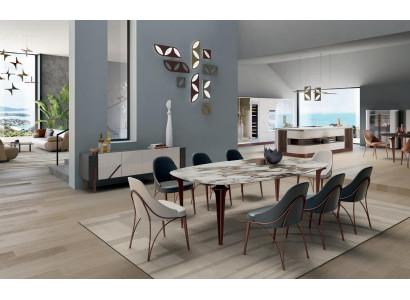 Stuhl Esszimmermöbel Edelstahl möbel Italienische Lehnstuhl Edelstahl Bizzotto