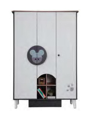 Kleiderschrank  Design Möbel Kinderzimmer Schrank Regal Holz Schlafzimmer Neu
