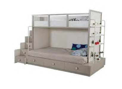 Etagenbett Hochbett Spielbett Kinderbett mit Schubladen Modern Holz Massiv Neu