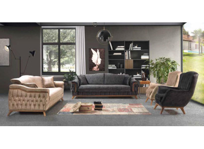 Sofagarnitur Komplette Garnitur Sofa Sessel Sofas Set 4tlg 3+3+1+1 Sitzer Textil