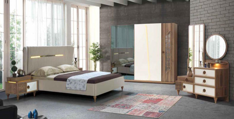 Nachttische Betten Holz Möbel Wohnzimmer Italienische Möbel Luxus Bett Konsolen