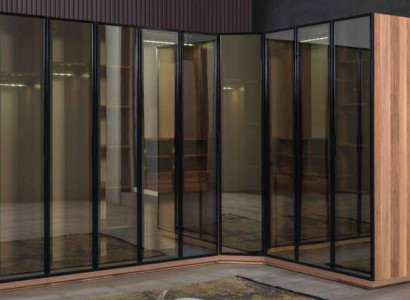 Begehbarer Schrank Elemente Glasschrank Durchsichtige Türen Schränke Loft Design