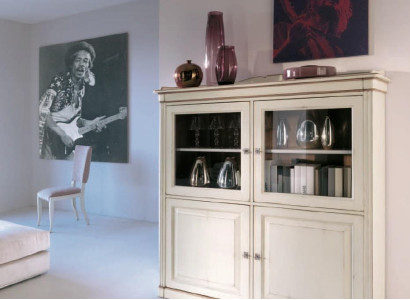 Esszimmer Möbel Massive Holz Vitrinen Schrank Echtholz Anrichte Vitrine Massiv