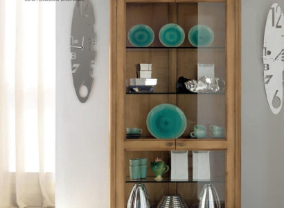 Vitrine Möbel Massive Holz Vitrinen Glas Schrank Echtholz Anrichte Wohnzimmer