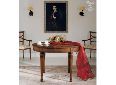 Ovale Esszimmer Tische Möbel Esstisch Luxus Rund Tisch Massiv Holz Italien Neu