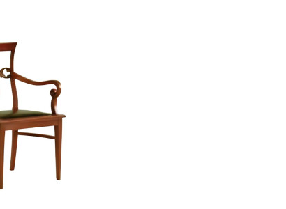 Esszimmer Stühle Holz Luxus Sessel Stuhl  Braun Lehn Wohnzimmer Italien Möbel