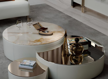 Couchtisch 3tlg. Set Couchtische Design Wohnzimmer Möbel Italien Bizzotto Tische