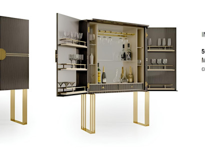 Hausbar Wohnzimmer  Regal Möbel Holz Haus Wand Schrank Bar Barschrank Vitrine