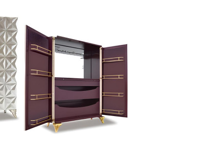 Bar Schrank Holz Schränke Tresen Haus Theke Tisch Weinschrank Regale Hausbar Neu