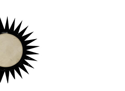 Wandspiegel klassisch rund Spiegel schwarz Bizzotto Möbel Italien 100cm Holz