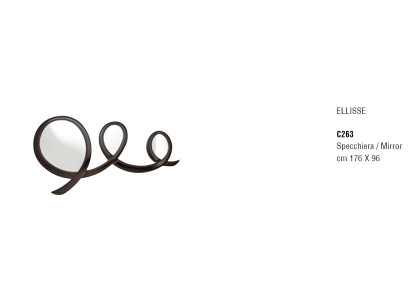 Klassischer Designer Echtholzrahmen schwarzer Spiegel Wandspiegel Möbel Italien