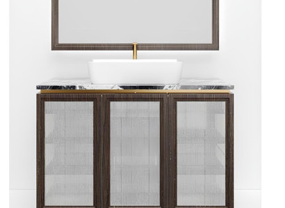 Braunes Waschbecken Italienisches Badezimmer Waschbecken Klassisches Kabinett