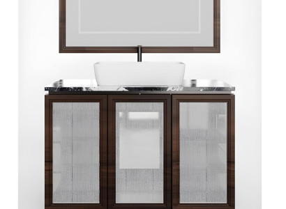 Braunes Waschbecken Italienisches Badezimmer Waschbecken Klassisches Kabinett