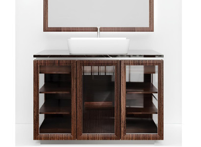 Braunes Waschbecken Italienisches Badezimmer Waschbecken Klassisches Kabinett