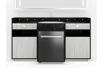 Badezimmerschränke Badezimmermöbel Regal Schwarz Klassisch Badezimmerschrank