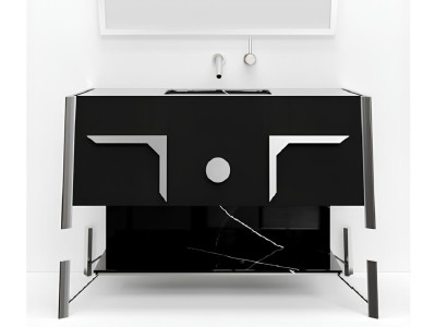 Schwarzer Badezimmerschrank Badezimmermöbel Regal Badezimmerschrank Neu