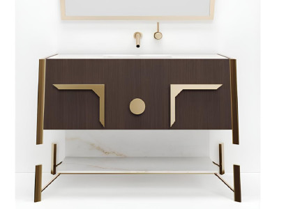 Badezimmerschrank braun Badezimmermöbel Regale Badezimmerschrank Holzregal Möbel