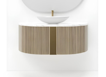 Badezimmer Waschbecken braun Badezimmerarmaturen Badezimmermöbel Italien Stil