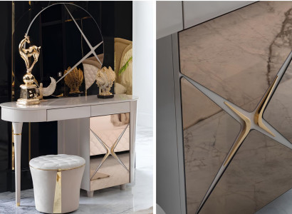 Schminktisch Schlafzimmer Hocker Set Kommode Tisch Klassische Konsole Hocker