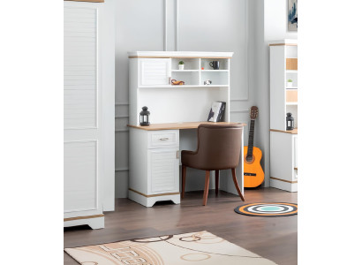 Schreibtisch Weiß Holz Jugend Schlafzimmer Kinderzimmer Möbel Design Tisch Weiß