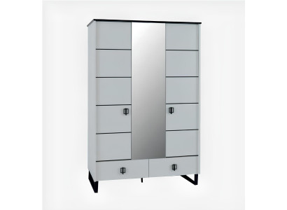 Design Kleiderschrank Loft Schlafzimmer Schränke Schrank Möbel Holz Grau Luxus