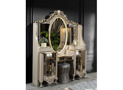 Schminktisch Konsolentisch Frisiertisch Frisierkommode Beige Holz Neu