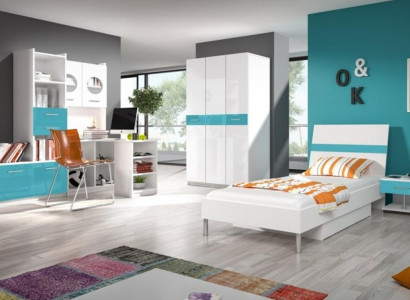 Schreibtisch Hochglanz Weiß Tisch  Kinderzimmer Jugendzimmer Möbel Tische