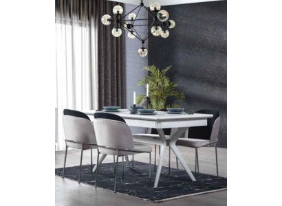 Esstisch Gruppe 4x Stühle Essgarnitur Essgruppen Stuhl Set Tisch 5tlg. Set Neu