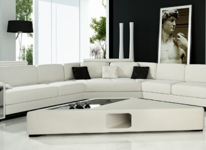 Ledersofa Ecksofa Sofa Couch Polster Designer Eckgarnitur Wohnlandschaft Lima