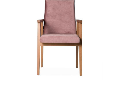 Design Stuhl Mit Armlehnen Polster Esszimmer Stühle Massiv Holz Textil Holz Neu