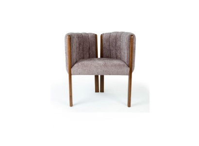 Modern Esszimmer Möbel Holz Stuhl Stühle Luxus Design Lehnstuhl Holz Polster Neu