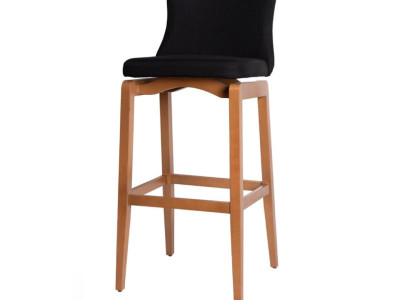 Barhocker Stühle Design Stuhl Tresen Sessel Bar Stoff Lehnstuhl Luxus Polster