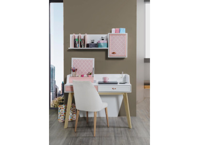 Schreibtisch Wandregal Holz Kinderzimmer Schreibtische Zimmer Möbel Design Rosa