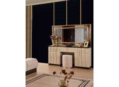 Schminktisch Kommode mit Spiegel Konsole Kommoden Holz Modern Schlafzimmer 2tlg.