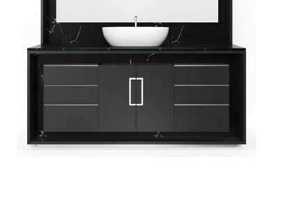 Schwarzer Badezimmerschrank Badezimmermöbel Regal Badezimmerschrank Holzregale