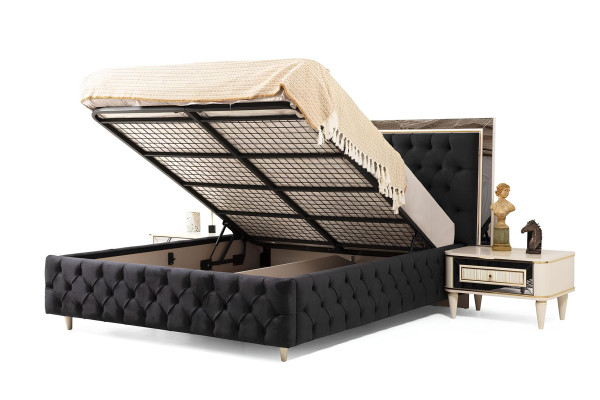 Schlafzimmer Bett 2x Nachttische Luxus Betten Set Komplett Design Möbel 3tlg.
