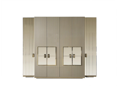 Kleiderschrank Luxus Schrank Holz Schlafzimmer Möbel Design Gold Neu