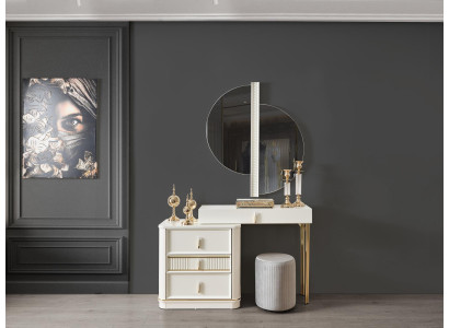 Schlafzimmer Weiß Schminktisch Holz Elegante Möbel Konsolen Schminktische