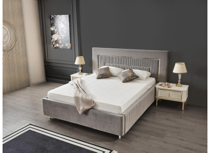 Schlafzimmer Bett 2x Nachttische Luxus Betten Set Komplett Design Möbel 3tlg.